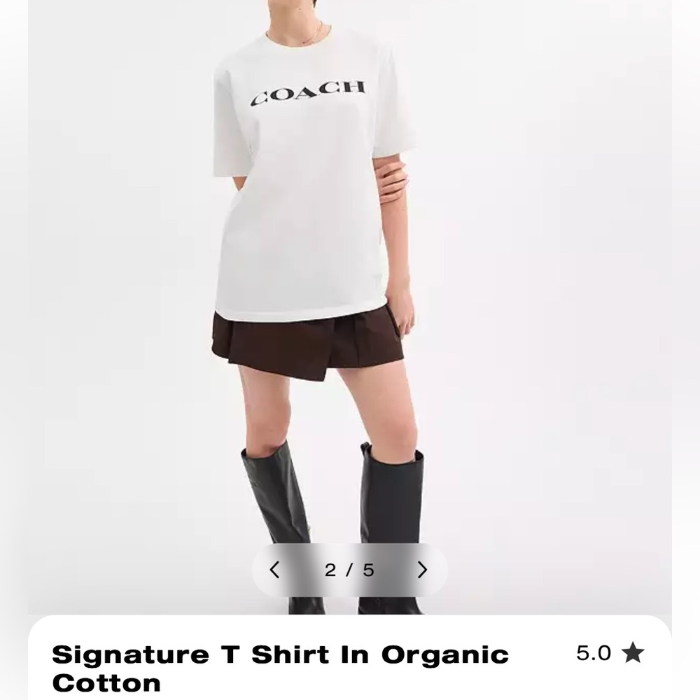 Coach White Organic Cotton Tee